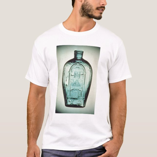 Form-durchgebrannte Freimaurerflasche T-Shirt (Vorderseite)