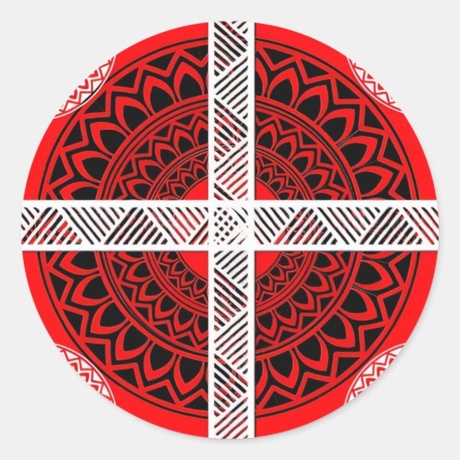 Form: Klassische Round Stickers Erstellen Sie eine (Vorderseite)