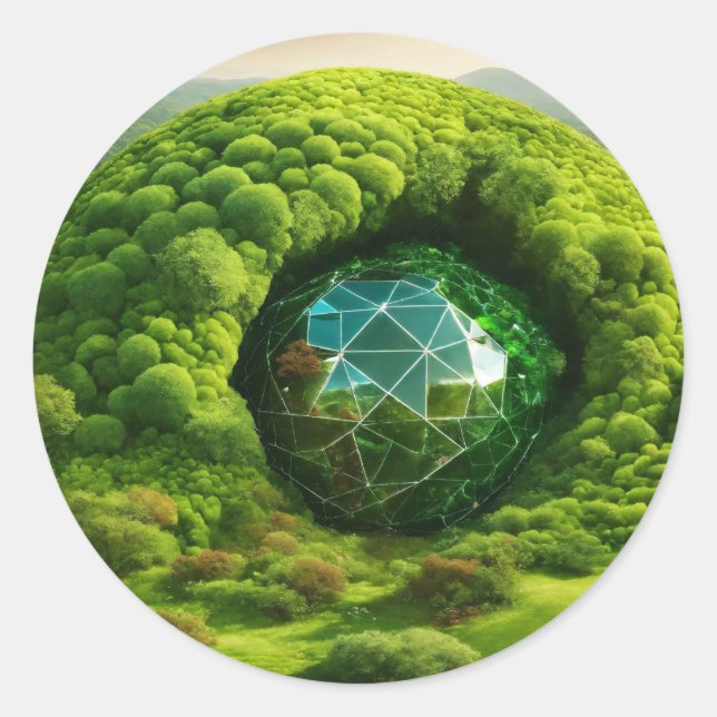 Form: Klassische Round Stickers Erstellen Sie eine (Vorderseite)