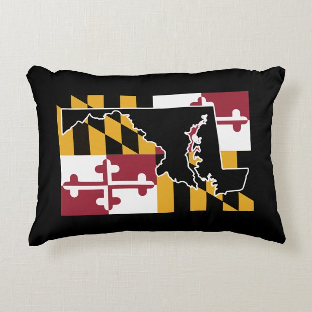 Form Maryland-Flagge w/state Zierkissen (Vorderseite)