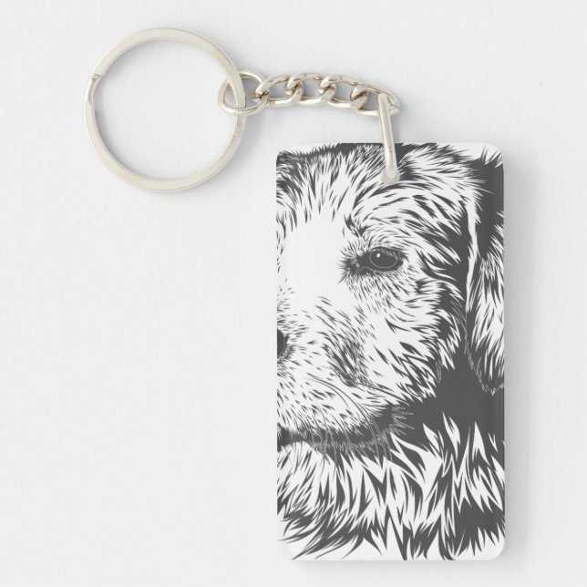 Form: Rechteck (beidseitig) Schlüsselanhänger (Vorderseite)