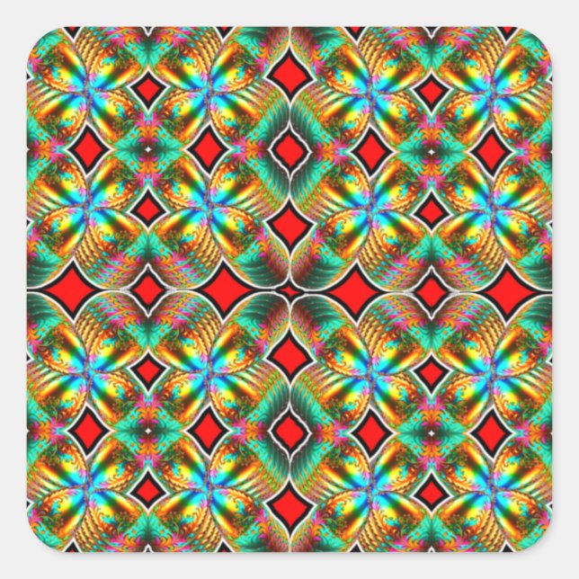 Form: Square Stickers Erstellen Sie benutzerdefini (Vorderseite)