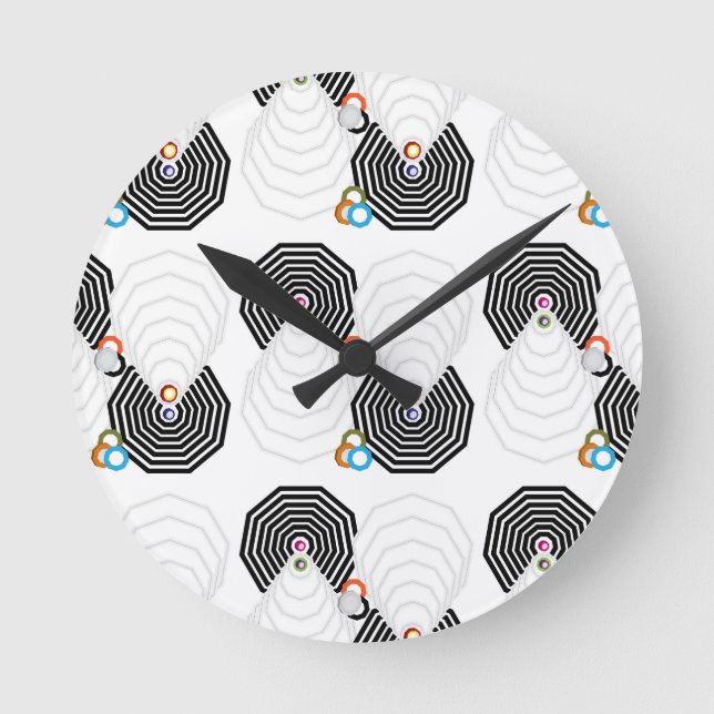Form- und Farbbadehandtuch-Set Runde Wanduhr (Vorderseite)