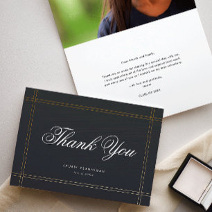 Formal Abschluss Foto Vielen Dank Hinweis Dankeskarte