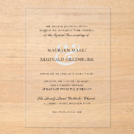 Formal Ampersand Traditionelle Hochzeit Acryleinladungen