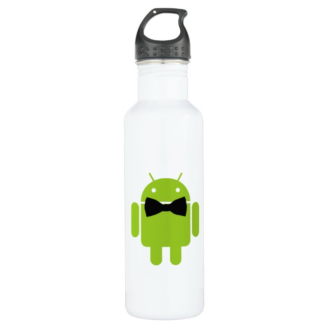 Formal AReifen Android Robot Edelstahlflasche (Vorderseite)