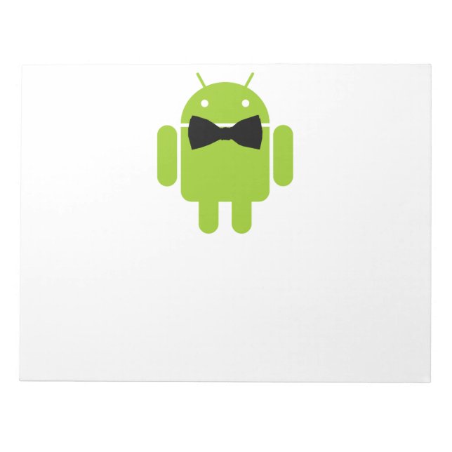 Formal AReifen Green Android Robot Notizblock (Vorderseite)