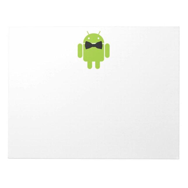 Formal AReifen Green Android Robot Notizblock (Vorderseite)