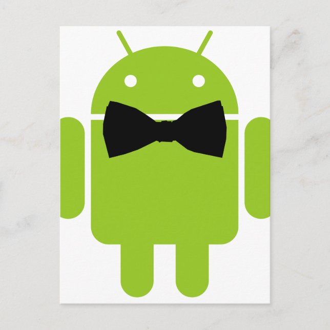 Formal AReifen Green Android Robot Postkarte (Vorderseite)