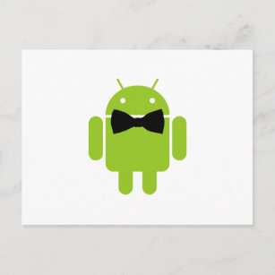 Formal AReifen Green Android Robot Postkarte