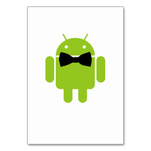 Formal AReifen Green Android Robot Tischnummer