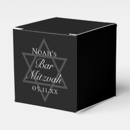 Formal Black Bar Mitzvah Star von David Custom Geschenkschachtel