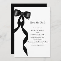 Formal Black Bow Ribbon Elegante Hochzeit
