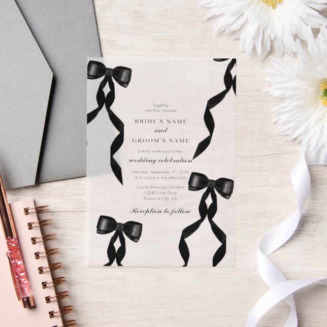 Formal Black Bow Ribbon Form Wedding (Hochzeit)