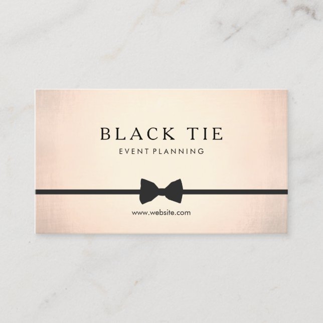 Formal Black Krawatte Event Planner Gold (kein Gla Visitenkarte (Vorderseite)