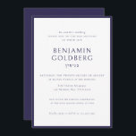 Formal Blue Frame Bar Bat Mitzvah Einladung<br><div class="desc">Formal Blue Frame Bar Bat Mitzvah Einladung</div>