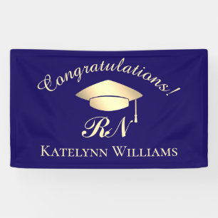 Formal Blue Gold Krankenschwester Medical Graduati Banner
