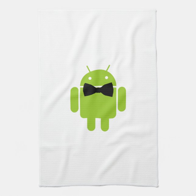 Formal Bow Krawatte Android Robot Icon Handtuch (Vertikal)