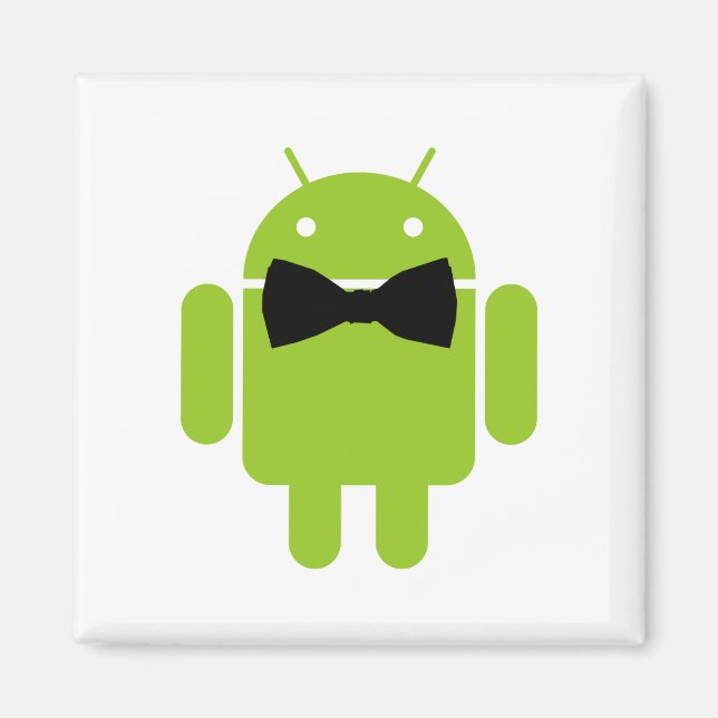 Formal Bow Krawatte Android Robot Icon Magnet (Vorne)