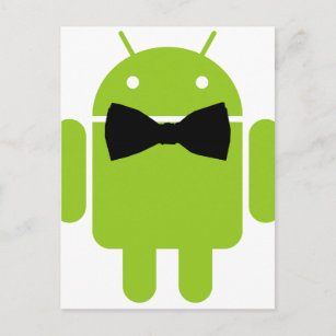 Formal Bow Krawatte Android Robot Icon Postkarte