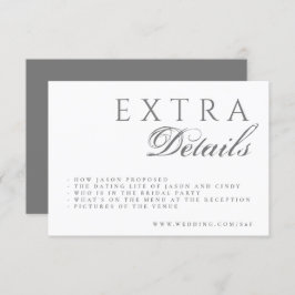 Formal Calligraphy Elegant Wedding Begleitkarte