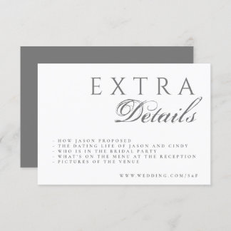 Formal Calligraphy Elegant Wedding Begleitkarte