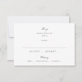 Formal Calligraphy Elegant Wedding RSVP Karte