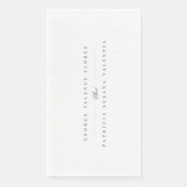 Formal Calligraphy Elegant Wedding Serviette