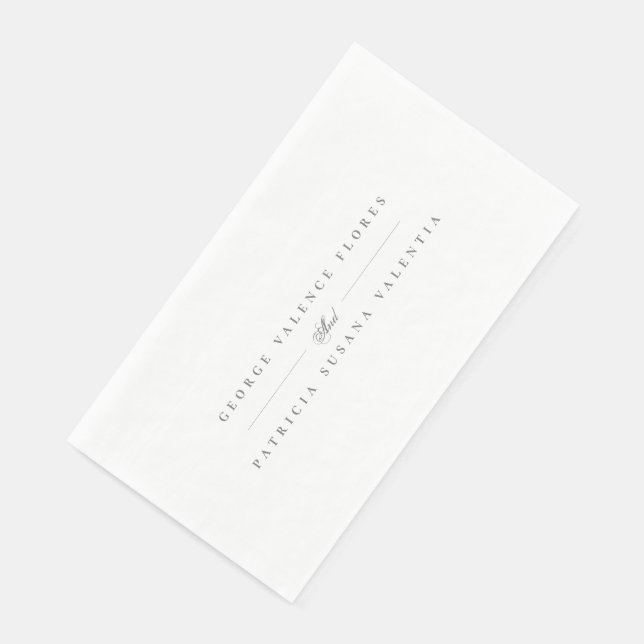 Formal Calligraphy Elegant Wedding Serviette (Ecke)