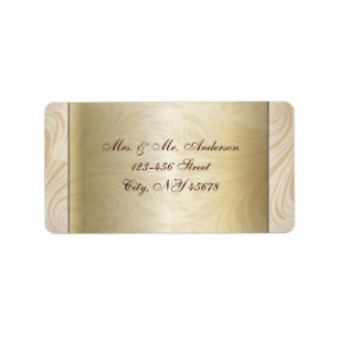 Formal Champagner gold Hochzeitadresse Labels Adressaufkleber