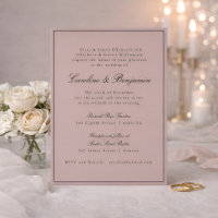 Formal Classic Border Script Mauve Wedding Website