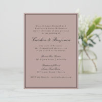 Formal Classic Border Script Mauve Wedding Website