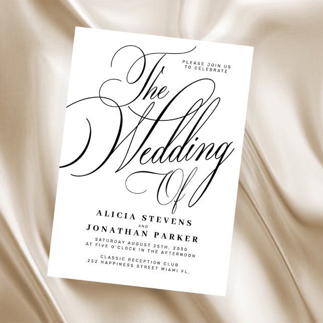 Formal classic elegant calligraphy wedding einladung (Von Creator hochgeladen)