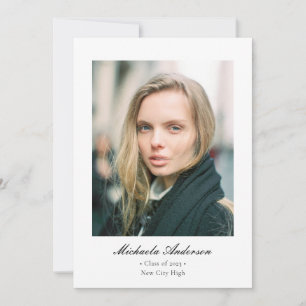 Formal Classic Elegante Foto Abschluss Ankündigung