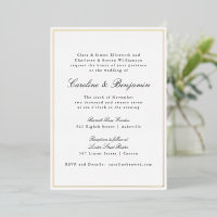 Formal Classic Gold Border Elegante schicke Hochze