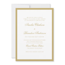 Formal Classic Gold Script & Border Wedding