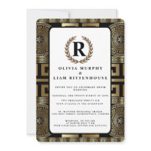 Formal Classic Grecian Key of Life Laurel Wreath