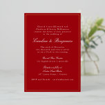 Formal Classic Red Gold Border Elegant Wedding  Folieneinladung<br><div class="desc">This formal wedding invitation features a rich red background accented with an elegant gold foil border and classic script typography for a timeless, black-tie look. The refined layout highlights your names and wedding details clearly while the metallic foil adds a luxurious finish that feels special and celebratory. Designed for traditional,...</div>
