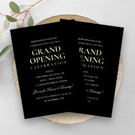 Formal Corporate Grand Opening Black Folieneinladung