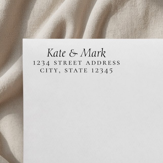 Formal Couple Names Wedding Rücksendeadresse Permastempel (Von Creator hochgeladen)