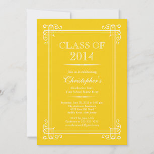 Formal Elegant Class of 2014 Graduation Party Einladung