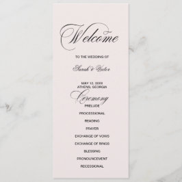 Formal Elegant double side program card Programm