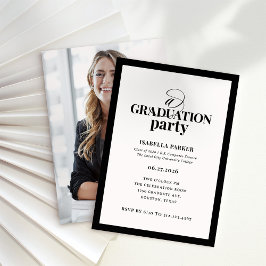 Formal Elegant Graduation Party | Photo Back Einladung
