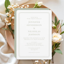 Formal Elegant Sage Green Wedding