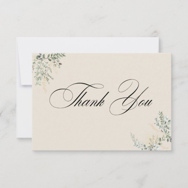 Formal Elegant Thank You Card Dankeskarte (Vorderseite)