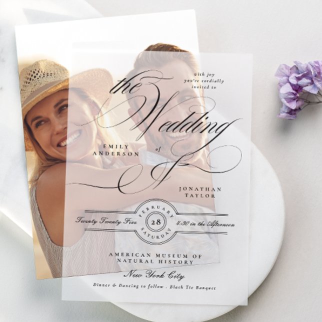 Formal Elegante Calligrafy Black Krawatte Hochzeit (Von Creator hochgeladen)