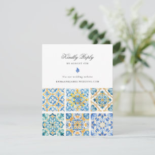 Formal elegante italienische Tiles Wedding Online  Begleitkarte