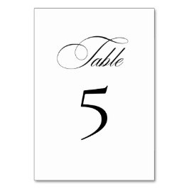 Formal Elegante Tischnummer Card