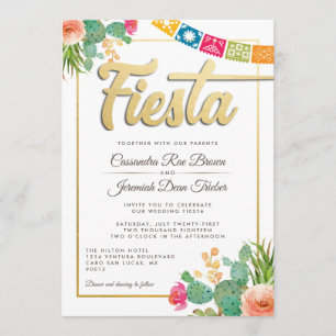 Formal Fiesta Wedding Einladung