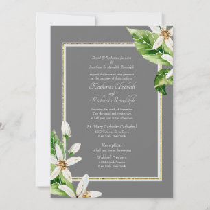 Formal Foliage Wedding Einladung beider Eltern